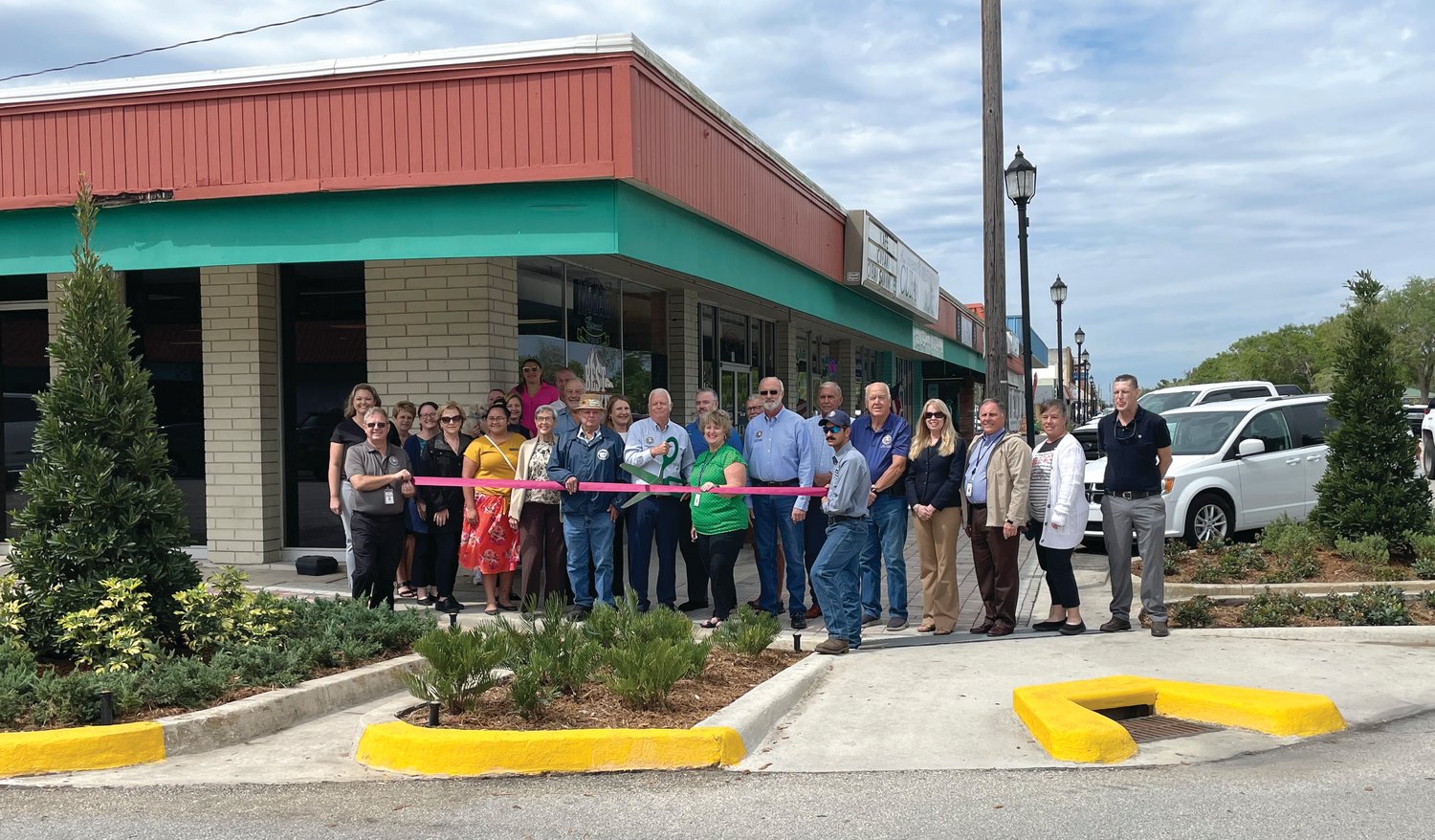 The city of Okeechobee holds ribbon-cutting ceremony celebrating the completion of the South Park Street Landscaping Beautification Project. The event took place in front of Maria's Cuban Restaurant and Wings at noon on Wednesday, March 15.